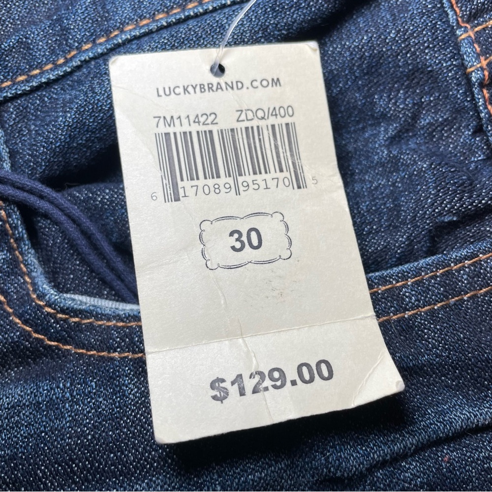 Lucky Brand Men's Dark Blue Straight Jeans NWT! 30x32 - Picture 4 of 8